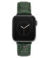 Фото #3 товара Women's Green Crocograin Faux Leather Band Compatible with 42/44/45/Ultra/Ultra 2 Apple Watch