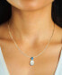 ფოტო #3 პროდუქტის Lab-Grown Opal (4-1/3 ct. t.w.) & Sky Blue Topaz (2 ct. t.w.) 18" Pendant Necklace in Sterling Silver