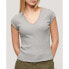 ფოტო #3 პროდუქტის SUPERDRY Essential Lace Trim short sleeve v neck T-shirt