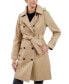 Фото #3 товара Women's Double-Breasted Hooded Trench Coat, Created for Macy's