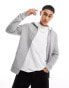 ASOS DESIGN zip through hoodie in grey marl