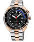 ფოტო #1 პროდუქტის Men's Squalo Two-Tone Stainless Steel Watch 46mm