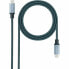 Кабель USB C NANOCABLE 10.01.4101-L150-COMB Зеленый 1,5 m Черный/Серый