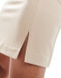 Object tailored mini skirt with notch front in beige