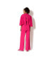 ფოტო #2 პროდუქტის Women's Butterfly Sleeve Raspberry Pink Open Back Hi-Lo Top