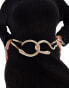 Фото #2 товара ASOS DESIGN Curve snake stretch chain waist and hip belt in gold