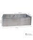 Фото #4 товара Galvalume Steel Rectangle Raised Garden Bed - Silver - 71 in