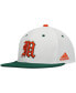 Men's White and Green Miami Hurricanes On-Field Baseball Fitted Hat