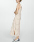 ფოტო #13 პროდუქტის Women's Cut-Out Striped Dress