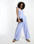 Фото #4 товара Accessorize v front summer jumpsuit in cornflower blue