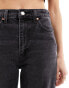 Levi's ribcage bells high rise flare jeans in black wash Черный, W29 L32 - фото #10