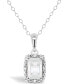Фото #1 товара Macy's gemstone and Diamond Accent Pendant Necklace in Sterling Silver