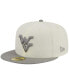 Фото #3 товара Men's Stone, Gray West Virginia Mountaineers Chrome and Concrete 59FIFTY Fitted Hat