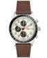 Men's Sport Tourer Chronograph Brown LiteHideLeather Watch 42mm