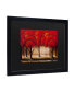 Фото #2 товара Masters Fine Art Parade of Red Trees II Matted Framed Art - 15" x 20"