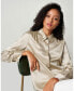 Women's Silk Blouse With Metal Chain