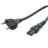 Фото #2 товара ROLINE Euro Power Cable - 2-pin - black 1.8 m - 1.8 m - CEE7/16 - C7 coupler - 250 V - 2.5 A