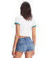 ფოტო #2 პროდუქტის Women's Slim Cropped Graphic T-Shirt