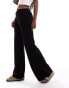 Фото #4 товара Stradivarius straight leg knitted trousers in black