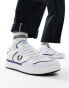 Фото #1 товара Fred Perry B300 leather/mesh trainer in white