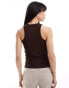 New Look racer vest in brown