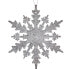 Christmas bauble Snowflakes Silver Plastic Glitter 15 x 15 x 0,2 cm (24 Units)