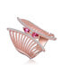 Фото #1 товара Sterling Silver Rose Gold Plated Red Cubic Zirconia Accent Butterfly Design Setting Ring