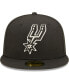 Фото #3 товара Men's Black San Antonio Spurs 5x NBA Finals Champions Pop Sweat 59FIFTY Fitted Hat