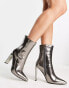 Фото #8 товара Glamorous heeled ankle boots in pewter