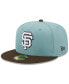 Фото #3 товара Men's Light Blue, Brown San Francisco Giants 2002 World Series Beach Kiss 59FIFTY Fitted Hat