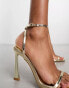 Simmi London Apple barely there heeled sandals in gold