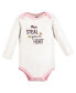 ფოტო #3 პროდუქტის Baby Girls Cotton Long-Sleeve Bodysuits, Steal Your Heart, 5-Pack