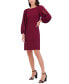 ფოტო #3 პროდუქტის Women's Boat-Neck Signature Crepe Shift Dress