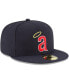 Фото #3 товара Men's Navy California Angels Cooperstown Collection Wool 59FIFTY Fitted Hat