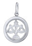 Фото #1 товара Silver pendant zodiac sign Libra - round SILVEGOB10283S10