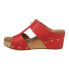 Фото #3 товара Corkys Taboo Studded Embossed Wedge Womens Red Casual Sandals 41-0262-RED