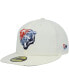 Фото #4 товара Men's Cream Chicago Bears Chrome Dim 59FIFTY Fitted Hat