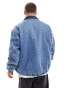 Фото #4 товара Tommy Jeans reversible denim coach jacket in mid wash