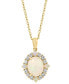 EFFY Collection eFFY® Ethiopian Opal (2-1/8 ct. t.w.) & Diamond (1/3 ct. t.w.) 18" Pendant Necklace in 14k Rose Gold