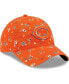 Women's Orange Chicago Bears Floral 9Twenty Adjustable Hat