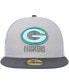 ფოტო #3 პროდუქტის Men's Gray, Graphite Green Bay Packers Aqua Pop 59FIFTY Fitted Hat