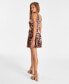 Фото #2 товара Women's Printed Mini Fit & Flare Dress