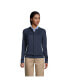 Фото #1 товара Women's School Uniform Cotton Modal Zip-front Cardigan Sweater