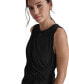 Women's Crewneck Sleeveless Side-Ruched Knit Top