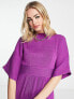 Closet London ribbed pencil midi dress in purple