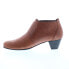 Фото #3 товара David Tate Status Womens Brown Narrow Leather Slip On Ankle & Booties Boots 10