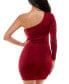 ფოტო #2 პროდუქტის Juniors' One-Shoulder Ruched Dress