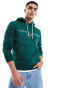 Tommy Hilfiger logo hoodie in dark green