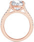 Фото #3 товара Certified Lab Grown Diamond Oval Solitaire Plus Engagement Ring (7-1/2 ct. t.w.) in 14k Gold