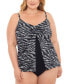 Фото #1 товара Swim Solutions 300746 Women's Plus Size Tummy-Control One-Piece Swimsuit, 20W